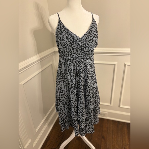Dkny Dresses & Skirts - Chic Asymmetrical Black and blue midi Dress